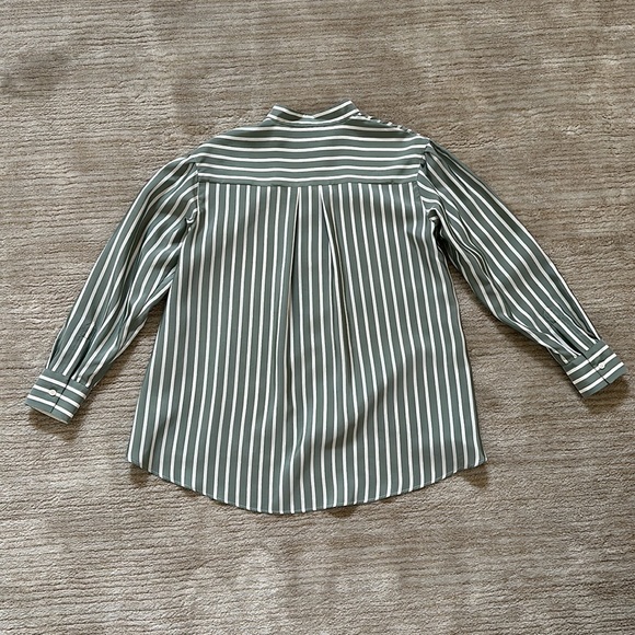 NWOT Brunello Cucinelli Silk Blouse Striped Girls Size 12+ - Picture 7 of 7
